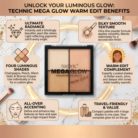Technic Mega Glow Highlighter - Warm Edit