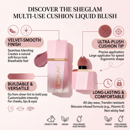 Sheglam Color Bloom Liquid Blush - Devoted