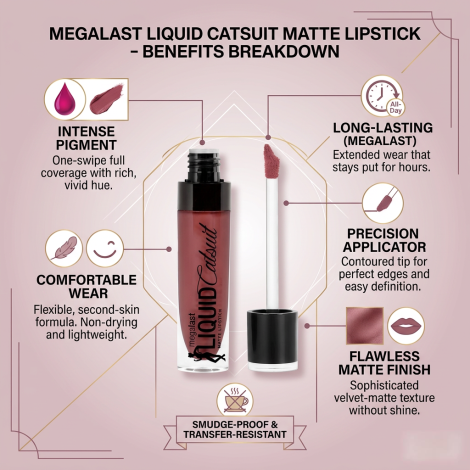 Wet n Wild Mega Last Liquid Catsuit Matte Lipstick - Nice To Fuchsia