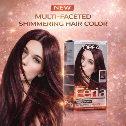 L'Oreal Feria Multi Faceted Shimmering Colour - 36 Chocolate Cherry
