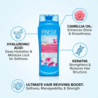 Finesse Restore + Strengthen Moisturizing 2in1 Shampoo + Conditioner 384ml